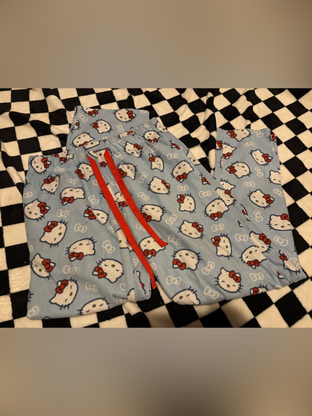 Size medium ladies fleece warm winter hello kitty pj pants
